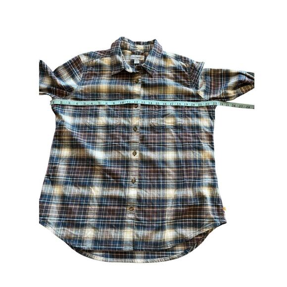 Carhartt button down, plaid shirt, women's size L (12/14) - Picture 7 of 8